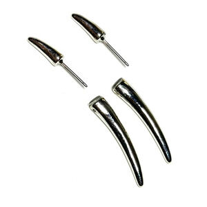 NEW Retro Front Back Spike Earrings Raptor Claw Horn Alexis Bittar STYLE S11